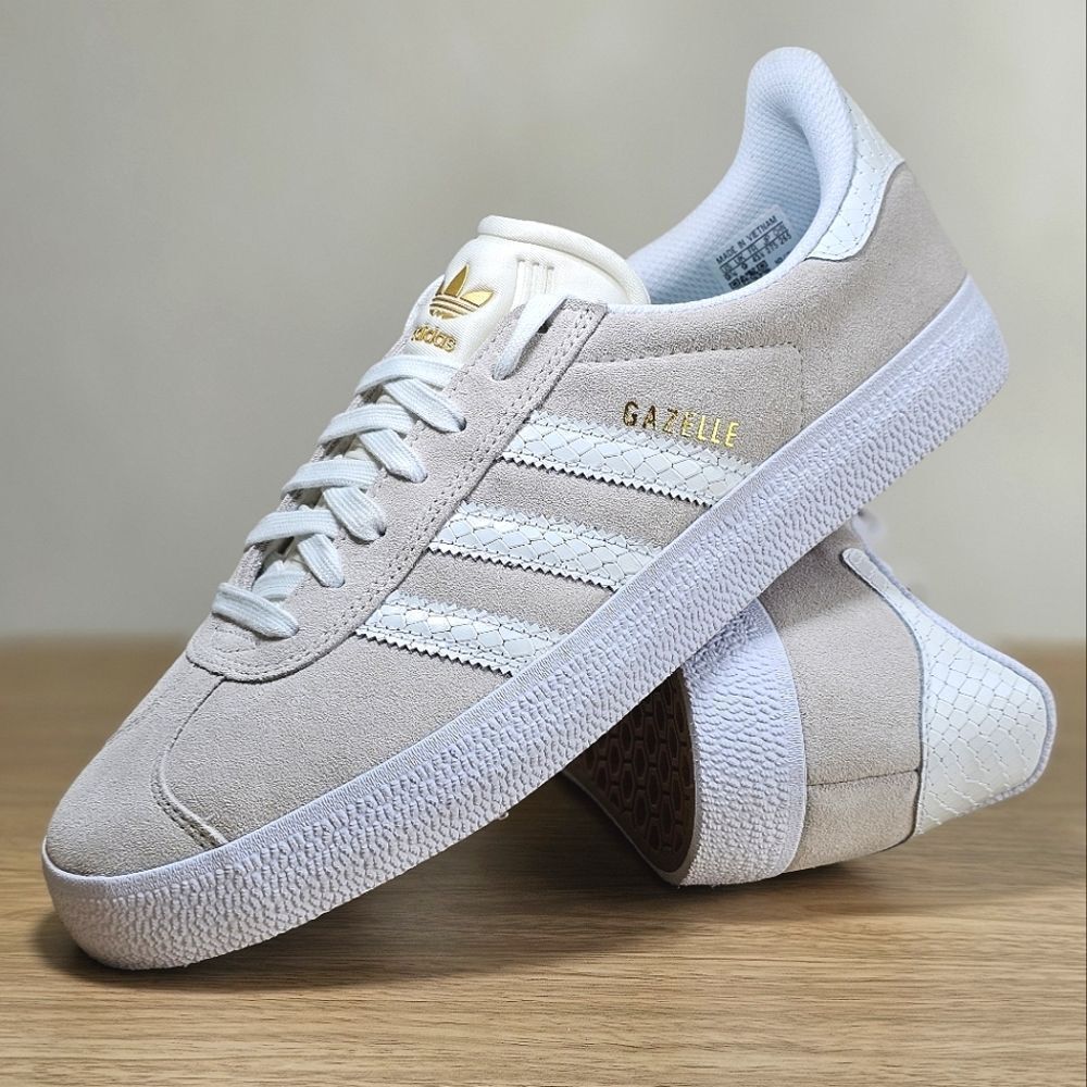Adidas Gazelle ADV Crystal White Python Shoes Women's 10.5 Beige Gold Samba Rare